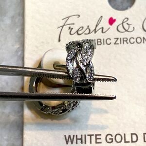 Cubic Zirconia Huggie Earrings